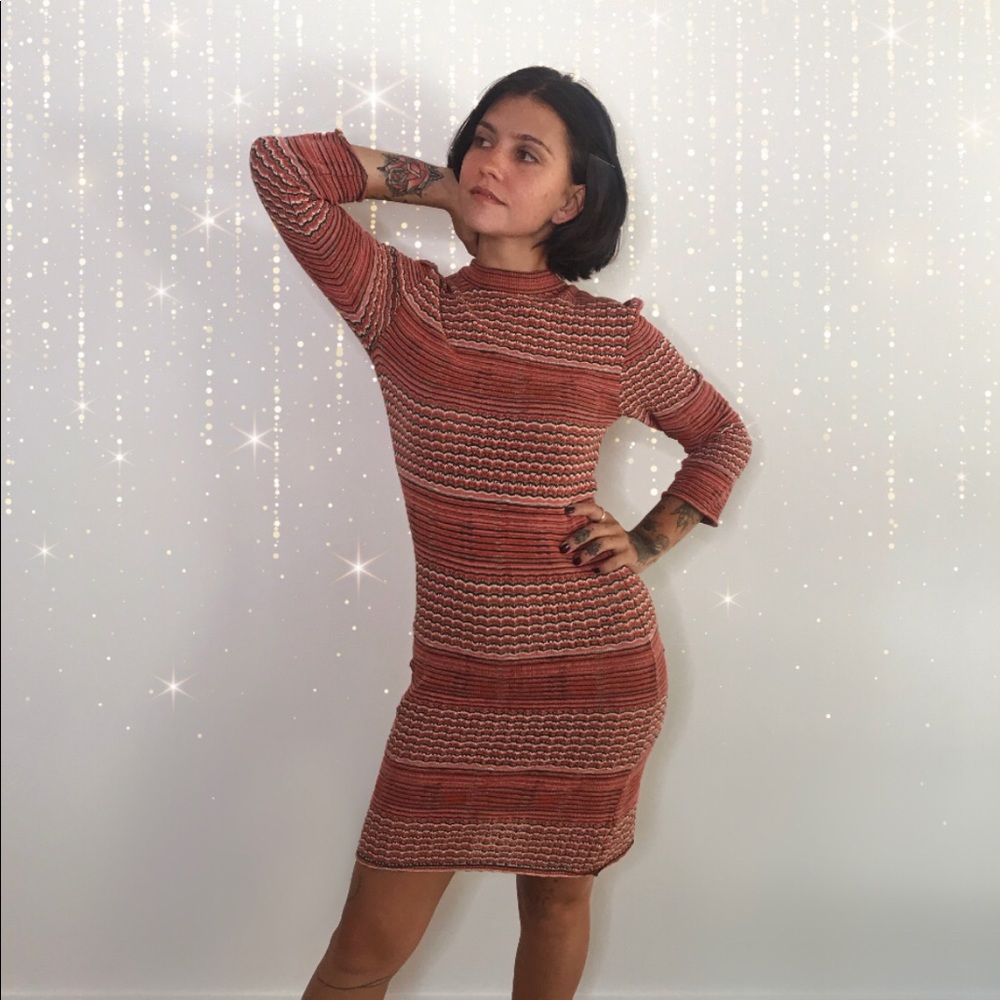 Free People Body Con Knit Mini Dress